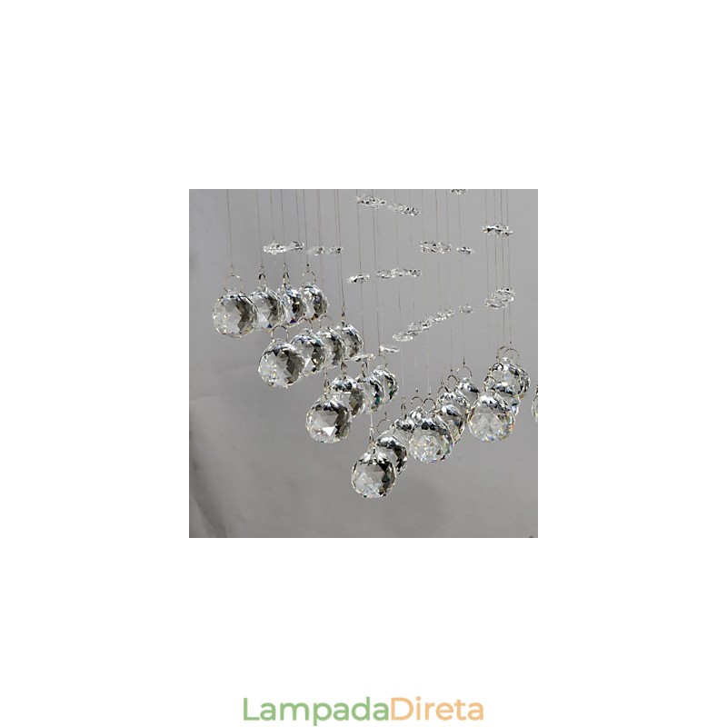 Montagem embutida tradicional clássica em metal cristal cromado