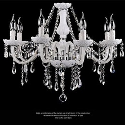 Lustre Cristal Moderno 8 Luzes Vidro Contemporâneo