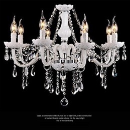 Lustre Cristal Moderno 8 Luzes Vidro Contemporâneo