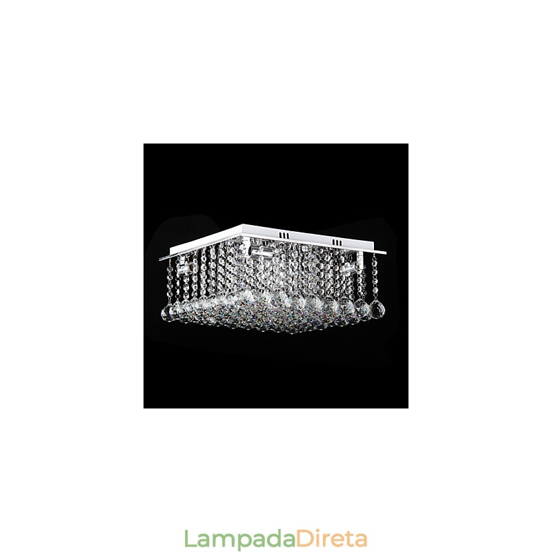 Moderno Contemporâneo Cristal Metal Galvanizado Montagem Embutida