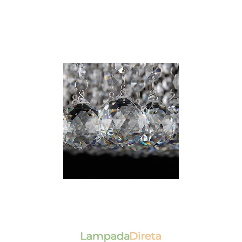 Moderno Contemporâneo Cristal Metal Galvanizado Montagem Embutida