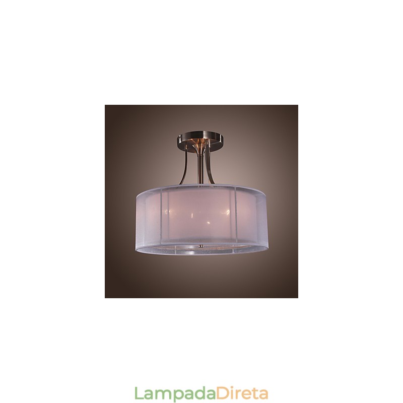 Moderno acrílico embutido com design de cilindro de 3 luzes