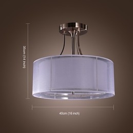 Moderno acrílico embutido com design de cilindro de 3 luzes