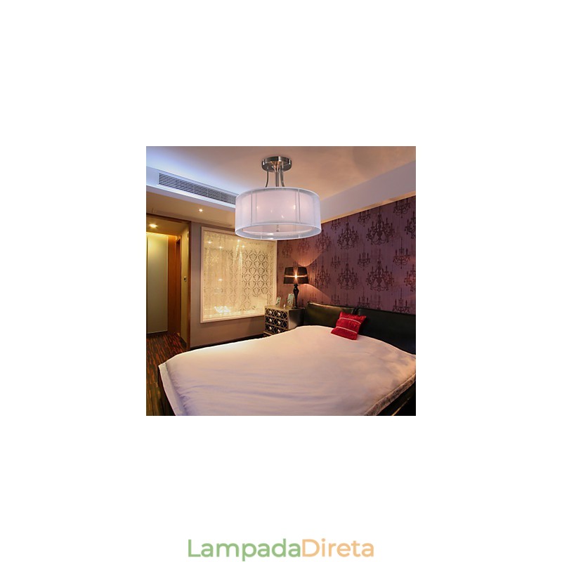 Moderno acrílico embutido com design de cilindro de 3 luzes