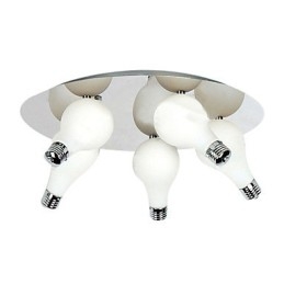 Luminária embutida moderna com 5 luzes em formato redondo (base de lâmpada G4)