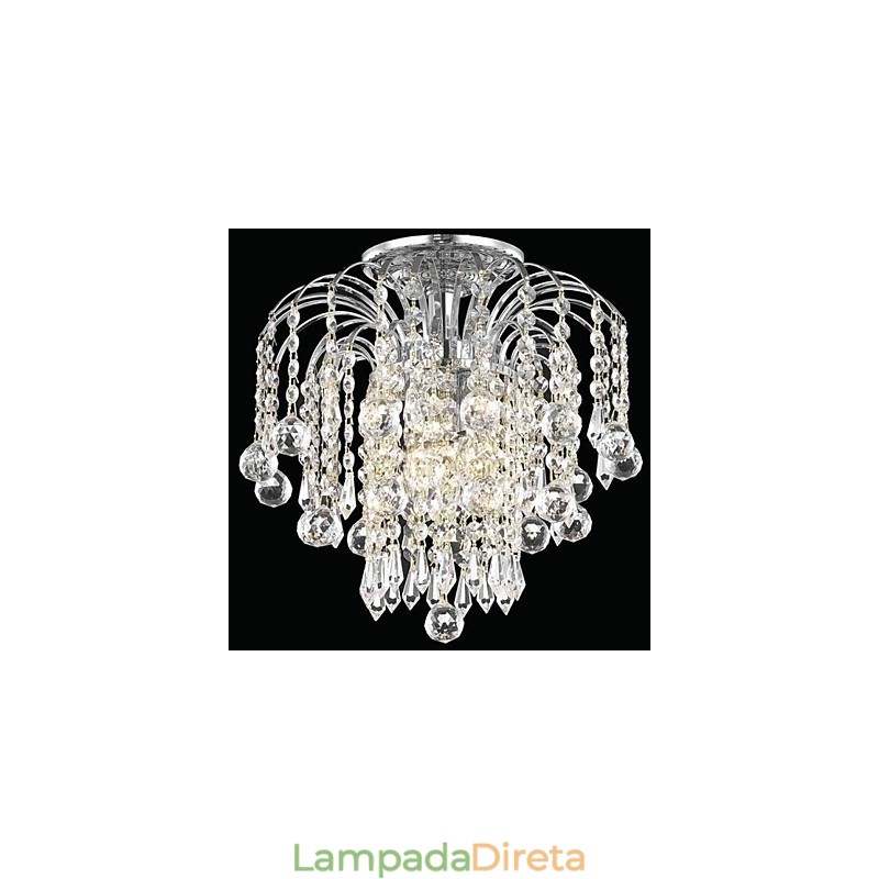 Luminárias de embutir modernas de 4 luzes com contas de cristal