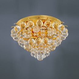 Moderno Cristal Flush Mount com 5 Luzes
