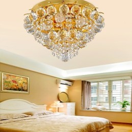 Moderno Cristal Flush Mount com 5 Luzes
