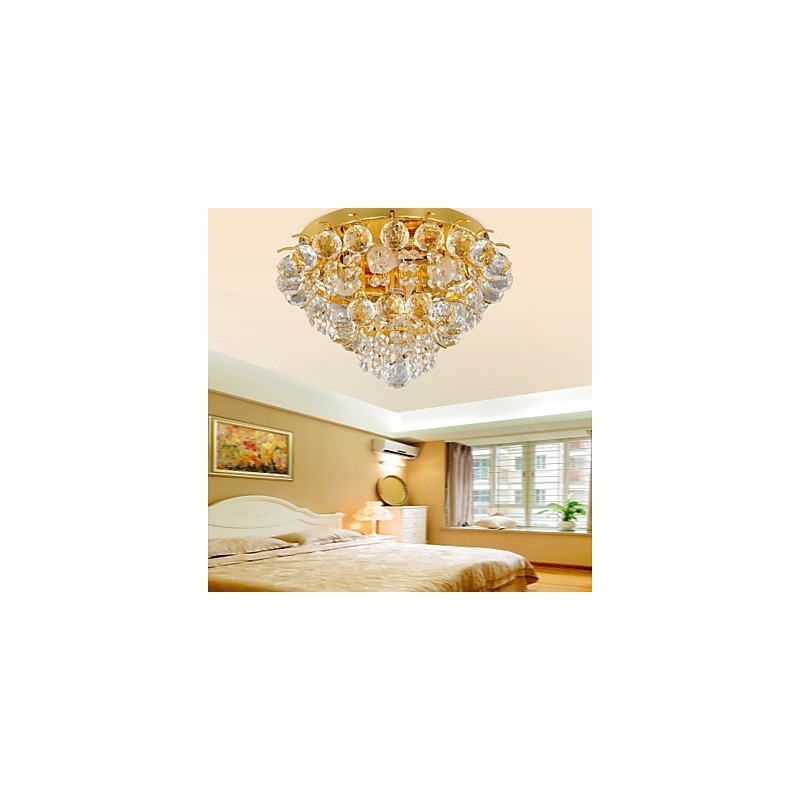 Moderno Cristal Flush Mount com 5 Luzes