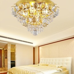 Moderno Cristal Flush Mount com 5 Luzes