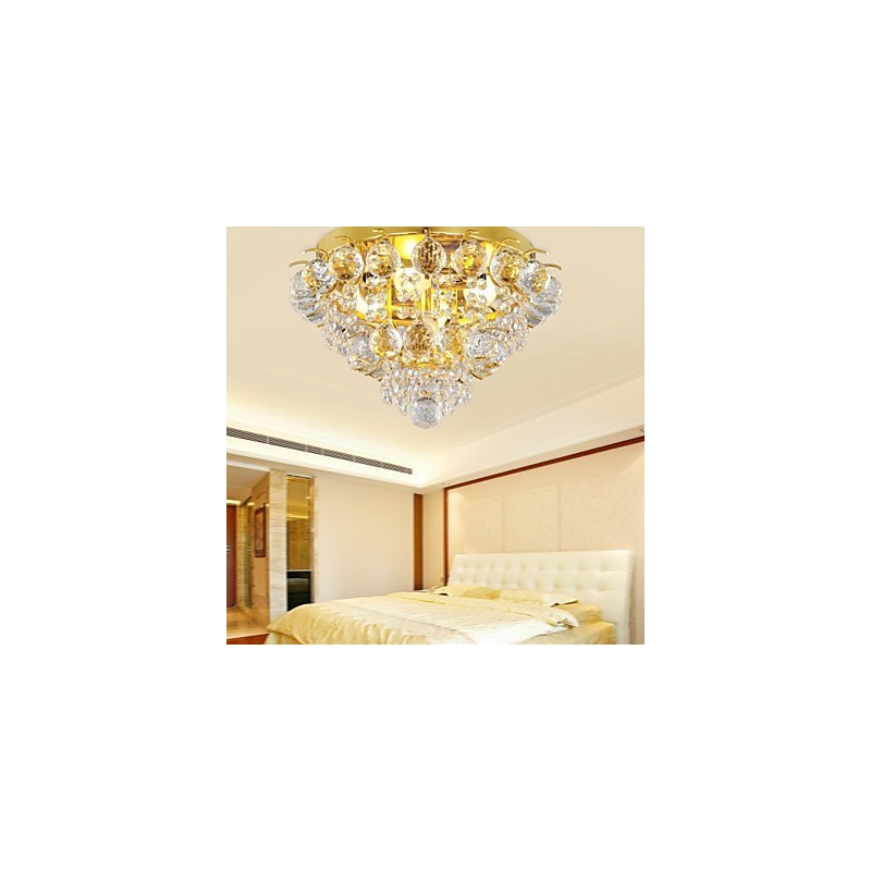 Moderno Cristal Flush Mount com 5 Luzes