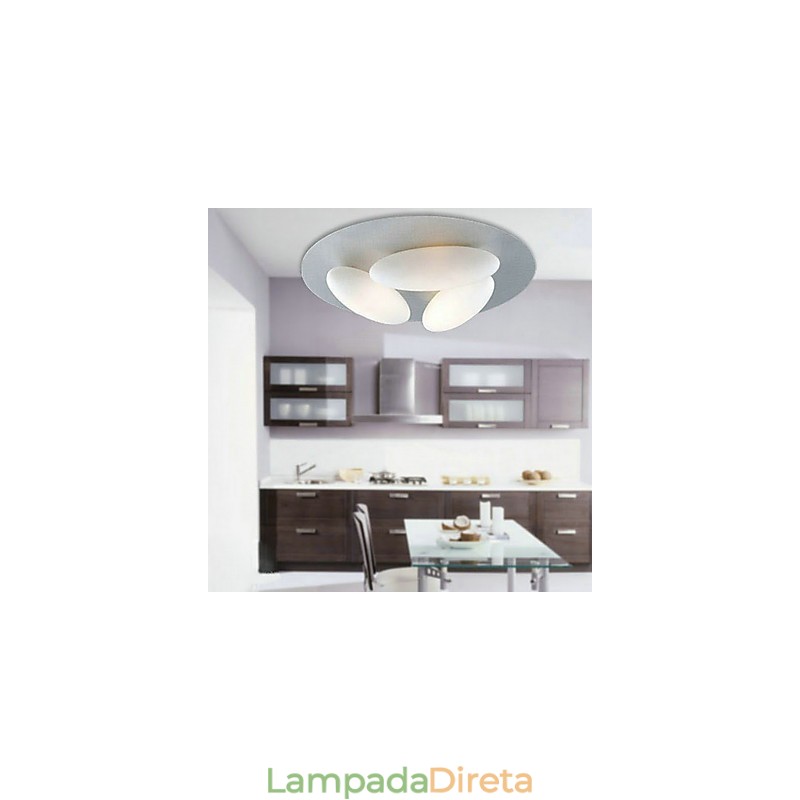 Luminária de teto minimalista inspirada na natureza com 3 cúpulas de ovos