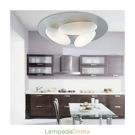 Luminária de teto minimalista inspirada na natureza com 3 cúpulas de ovos Luminária de teto minimalista inspirada na natureza com 3 cúpulas de ovos