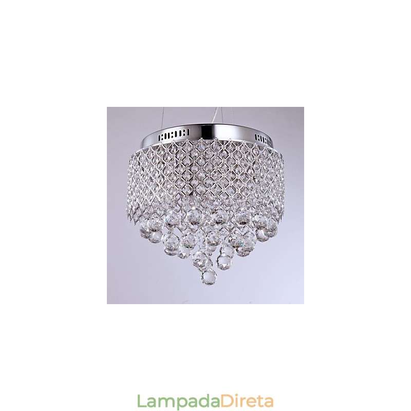 Moderno Contemporâneo Cristal Cromado Metal Montagem Embutida