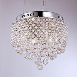 Moderno Contemporâneo Cristal Cromado Metal Montagem Embutida
