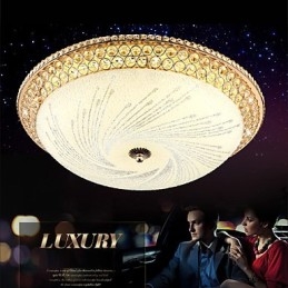 Moderno Luxo Cristal Luz Absorver Domo Luz SMD Cor Dupla Diâmetro 50CM