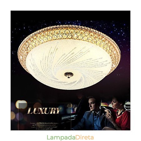 Moderno Luxo Cristal Luz Absorver Domo Luz SMD Cor Dupla Diâmetro 50CM Moderno Luxo Cristal Luz Absorver Domo Luz SMD Cor Dupla Diâmetro 50CM