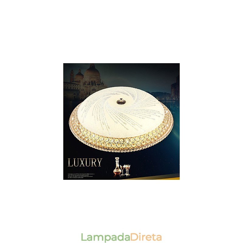 Moderno Luxo Cristal Luz Absorver Domo Luz SMD Cor Dupla Diâmetro 50CM
