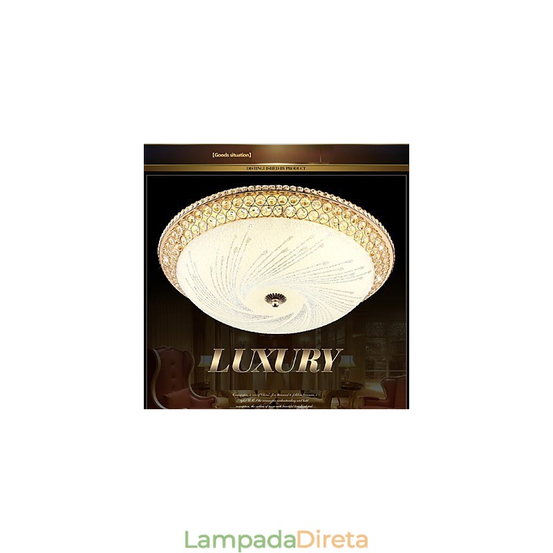 Moderno Luxo Cristal Luz Absorver Domo Luz SMD Cor Dupla Diâmetro 50CM