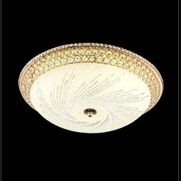 Moderno Luxo Cristal Luz Absorver Domo Luz SMD Cor Dupla Diâmetro 50CM