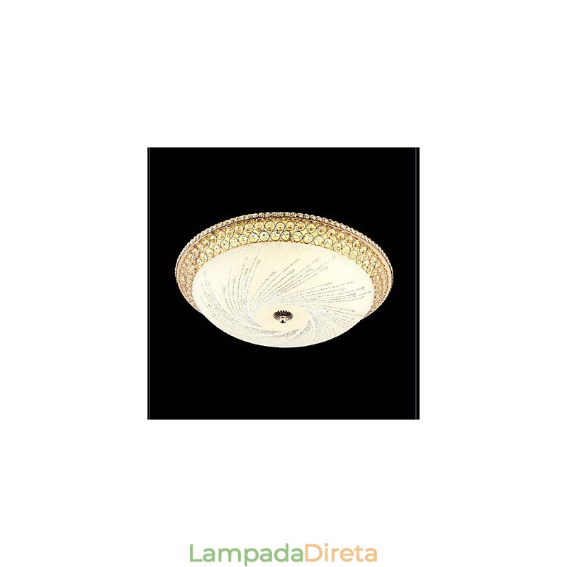 Moderno Luxo Cristal Luz Absorver Domo Luz SMD Cor Dupla Diâmetro 50CM