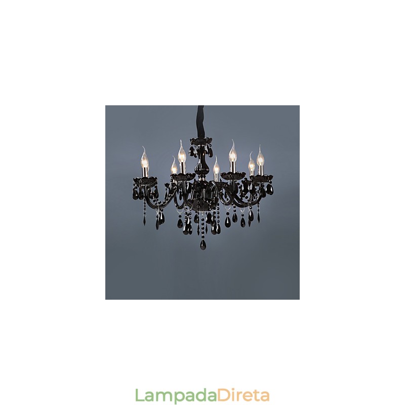 Lustre moderno contemporâneo de cristal galvanizado