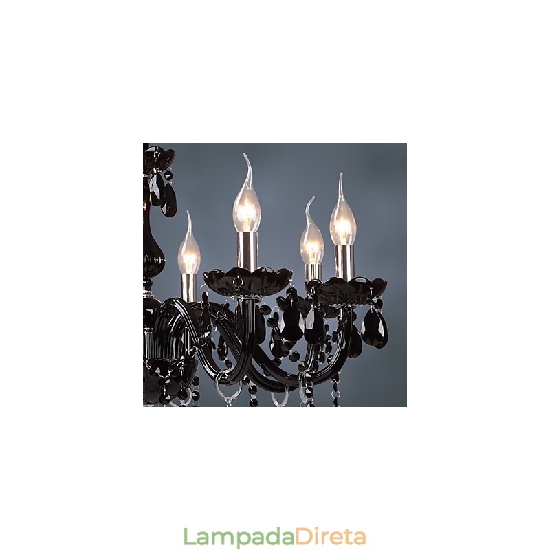 Lustre moderno contemporâneo de cristal galvanizado