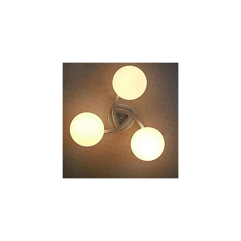 Luminária de teto 3 luzes moderna simples artística