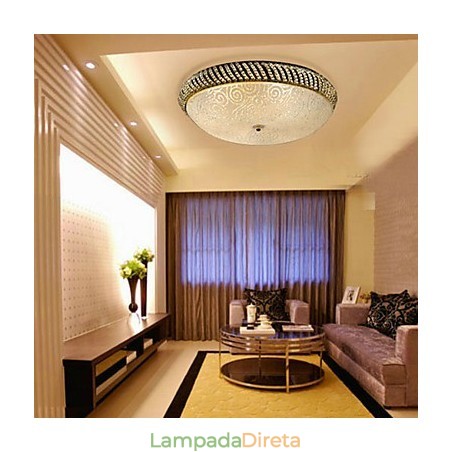 Luminária de teto luxuosa com 4 luzes em dourado Luminária de teto luxuosa com 4 luzes em dourado