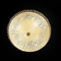 Luminária de teto luxuosa com 4 luzes em dourado