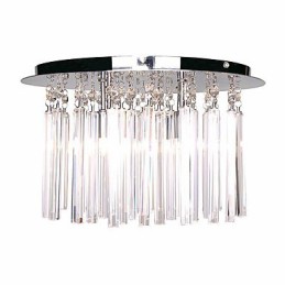 Moderno Cristal Semi Flush Mount com 4 Luzes (Base de Lâmpada G9)