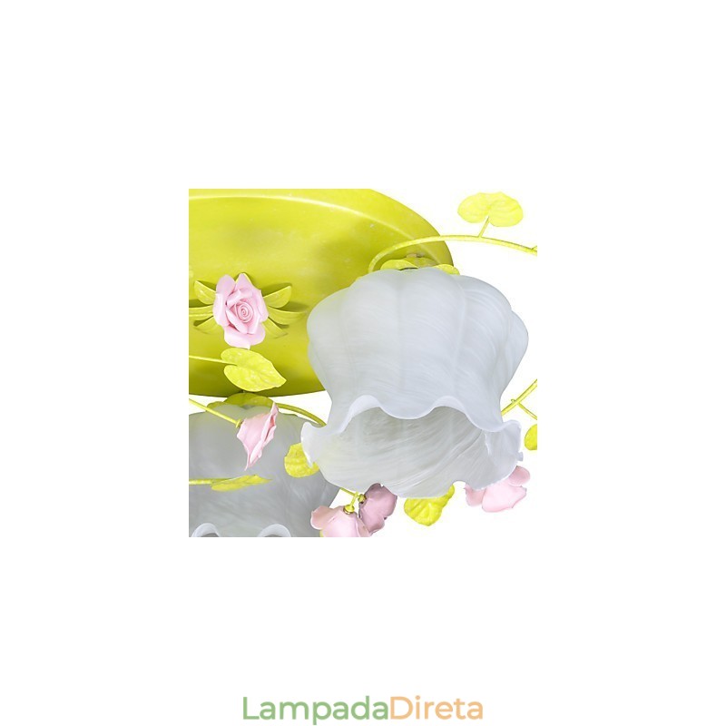 Lâmpada criativa Lâmpada Jardim Quente Rosa Três Lâmpadas de Teto Simples
