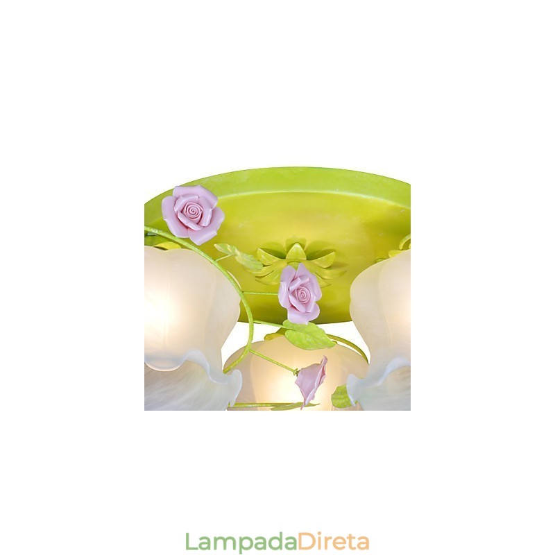 Lâmpada criativa Lâmpada Jardim Quente Rosa Três Lâmpadas de Teto Simples