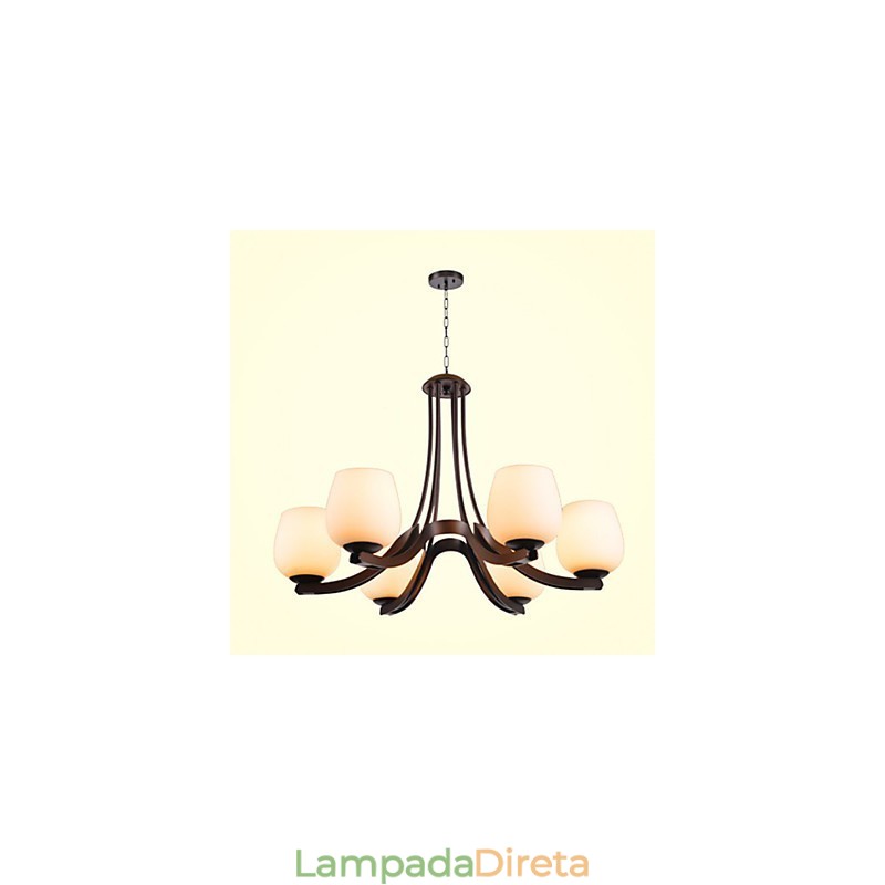 Lustre de metal tradicional clássico retrô estilo mini pintura