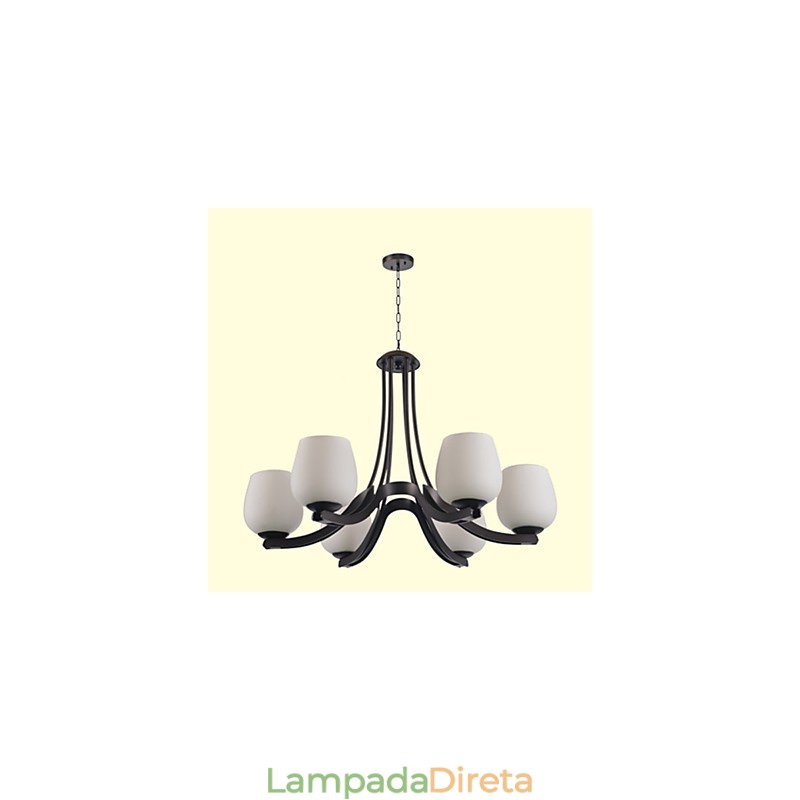 Lustre de metal tradicional clássico retrô estilo mini pintura