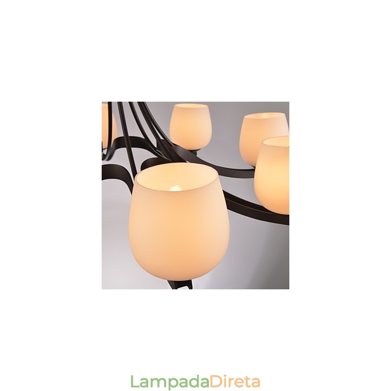 Lustre de metal tradicional clássico retrô estilo mini pintura