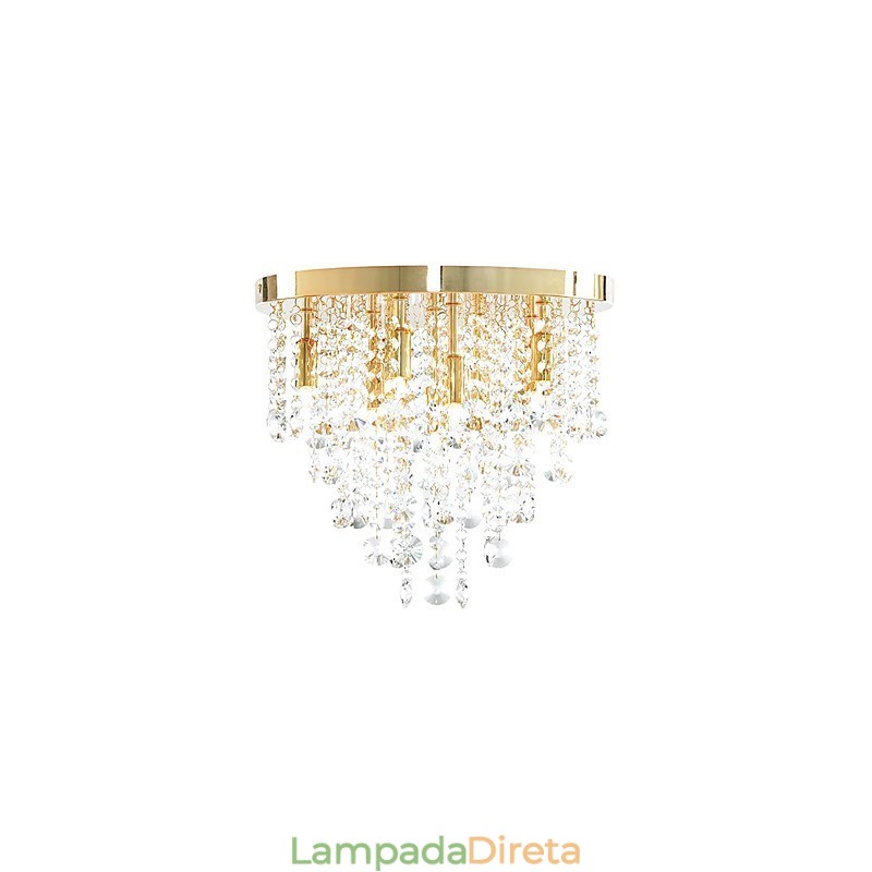 Moderno Cristal Semi Flush Mount com 9 Luzes (Base de Lâmpada G9)