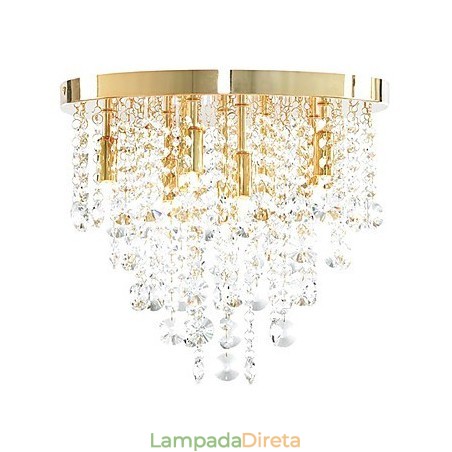 Moderno Cristal Semi Flush Mount com 9 Luzes (Base de Lâmpada G9) Moderno Cristal Semi Flush Mount com 9 Luzes (Base de Lâmpada G9)