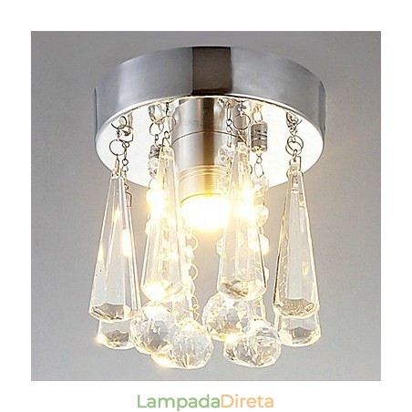 1 Luminária Semi Embutida em Cristal 1 Luminária Semi Embutida em Cristal