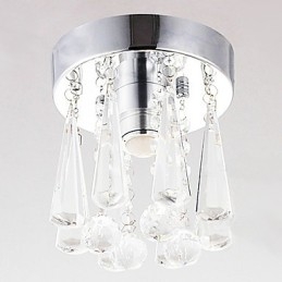 1 Luminária Semi Embutida em Cristal