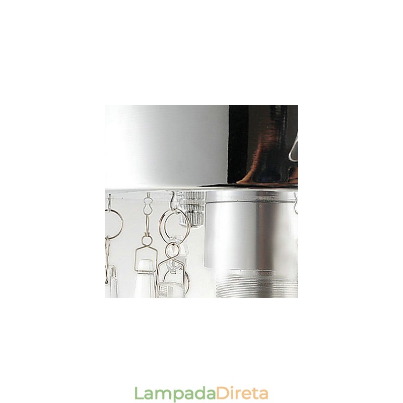 1 Luminária Semi Embutida em Cristal