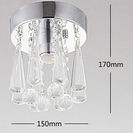 1 Luminária Semi Embutida em Cristal
