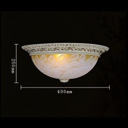 Padrão de luz de montagem embutida branca Resina de vidro Escultura dourada Clássico europeu
