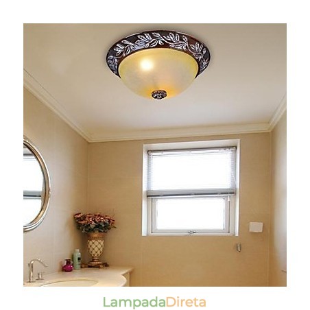 Luminária embutida em vidro branco amarelo resina prata entalhe europeu clássico Luminária embutida em vidro branco amarelo resina prata entalhe europeu clássico