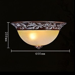 Luminária embutida em vidro branco amarelo resina prata entalhe europeu clássico