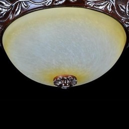 Luminária embutida em vidro branco amarelo resina prata entalhe europeu clássico