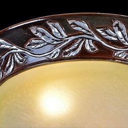 Luminária embutida em vidro branco amarelo resina prata entalhe europeu clássico