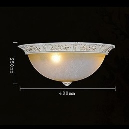 Branco Flush Mount Amarelo Claro Branco Vidro Resina Padrão Escultura Clássico Europeu