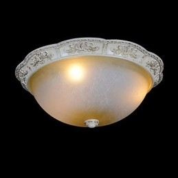 Branco Flush Mount Amarelo Claro Branco Vidro Resina Padrão Escultura Clássico Europeu