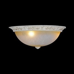 Branco Flush Mount Amarelo Claro Branco Vidro Resina Padrão Escultura Clássico Europeu
